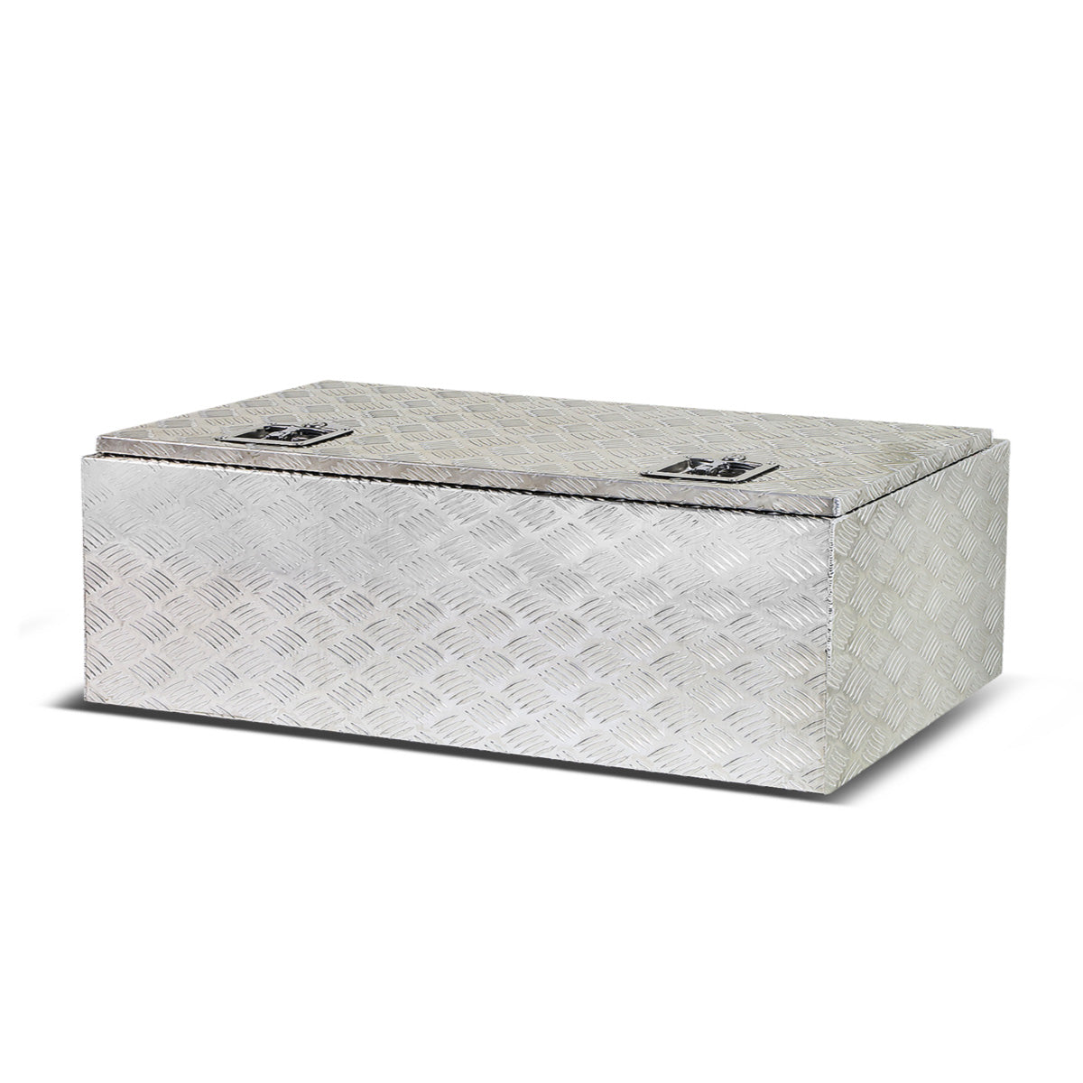 CAJA DE HERRAMIENTAS UNIVERSAL - TRUCK / TRAILER - W/ LOCK & KEY - ALUMINUM - 42" X 18" X 17" - SILVER