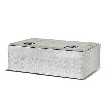 CAJA DE HERRAMIENTAS UNIVERSAL - TRUCK / TRAILER - W/ LOCK & KEY - ALUMINUM - 42" X 18" X 17" - SILVER