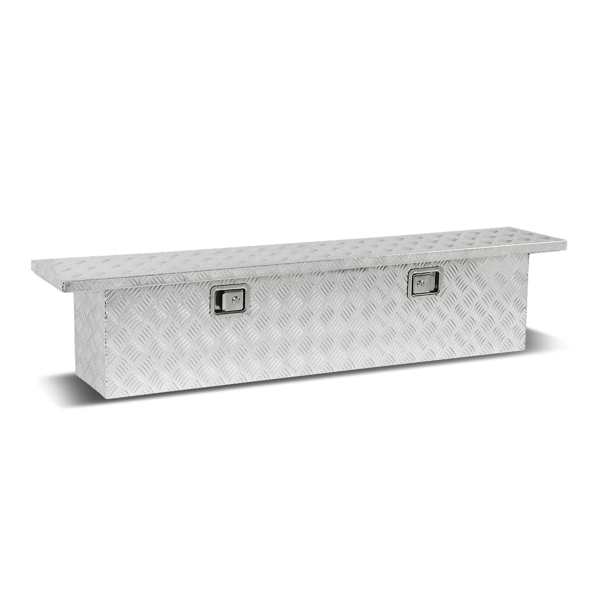 CAJA DE HERRAMIENTAS TRUCK CROSSOVER - W/ LOCK & KEY - ALUMINUM - 60" X 12" X 14" - SILVER