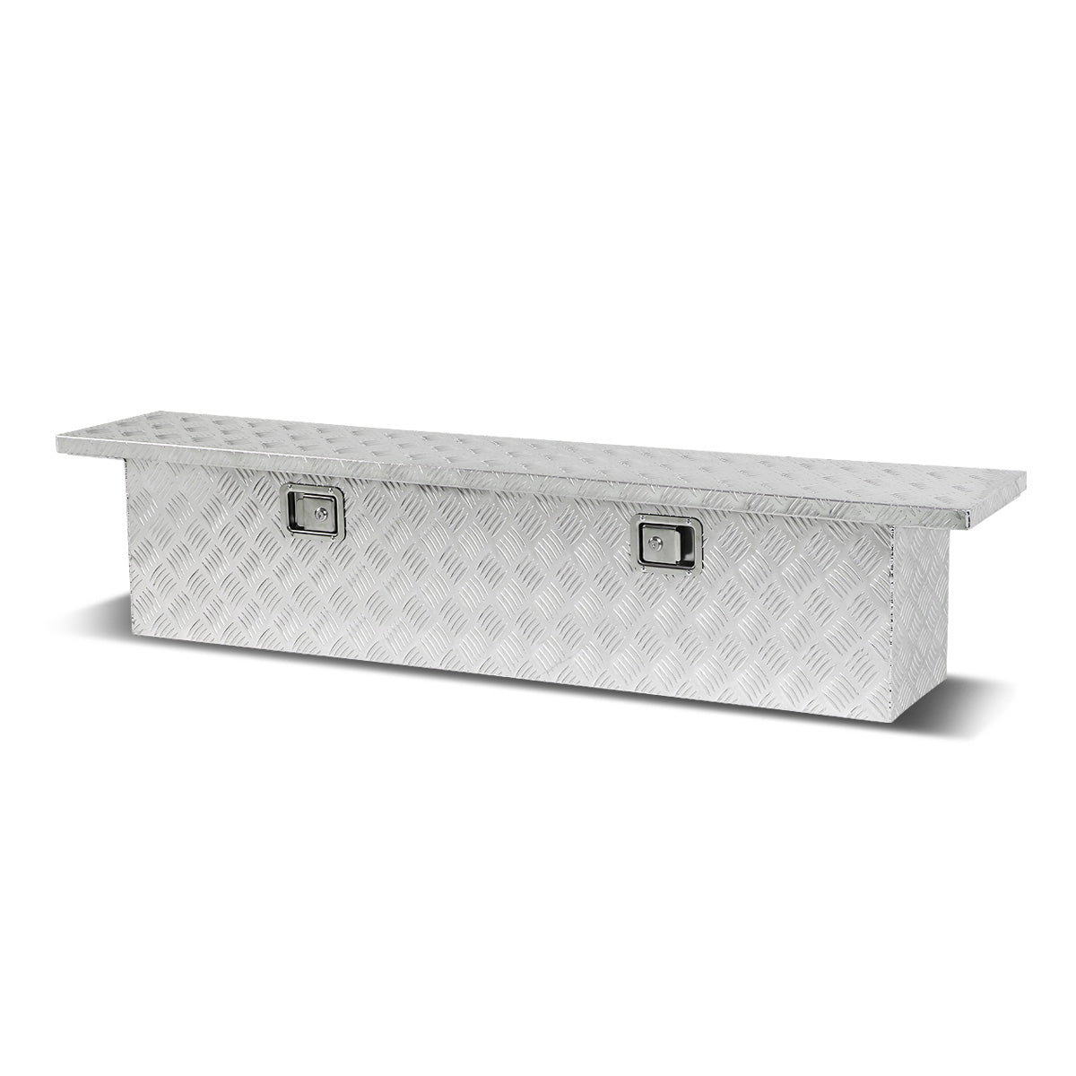 CAJA DE HERRAMIENTAS TRUCK CROSSOVER - W/ LOCK & KEY - ALUMINUM - 60" X 12" X 14" - SILVER