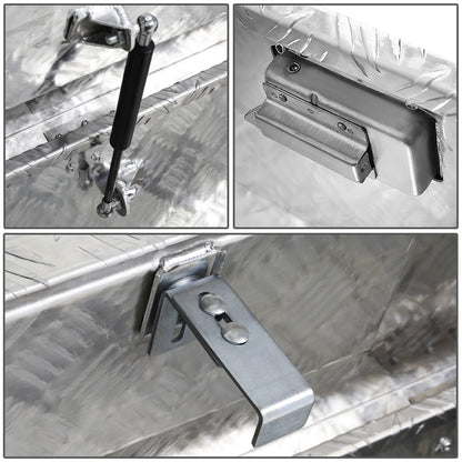 CAJA DE HERRAMIENTAS TRUCK CROSSOVER - W/ LOCK & KEY - ALUMINUM - 60" X 12" X 14" - SILVER