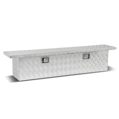 CAJA DE HERRAMIENTAS TRUCK CROSSOVER - W/ LOCK & KEY - ALUMINUM - 63" X 12" X 14" - SILVER