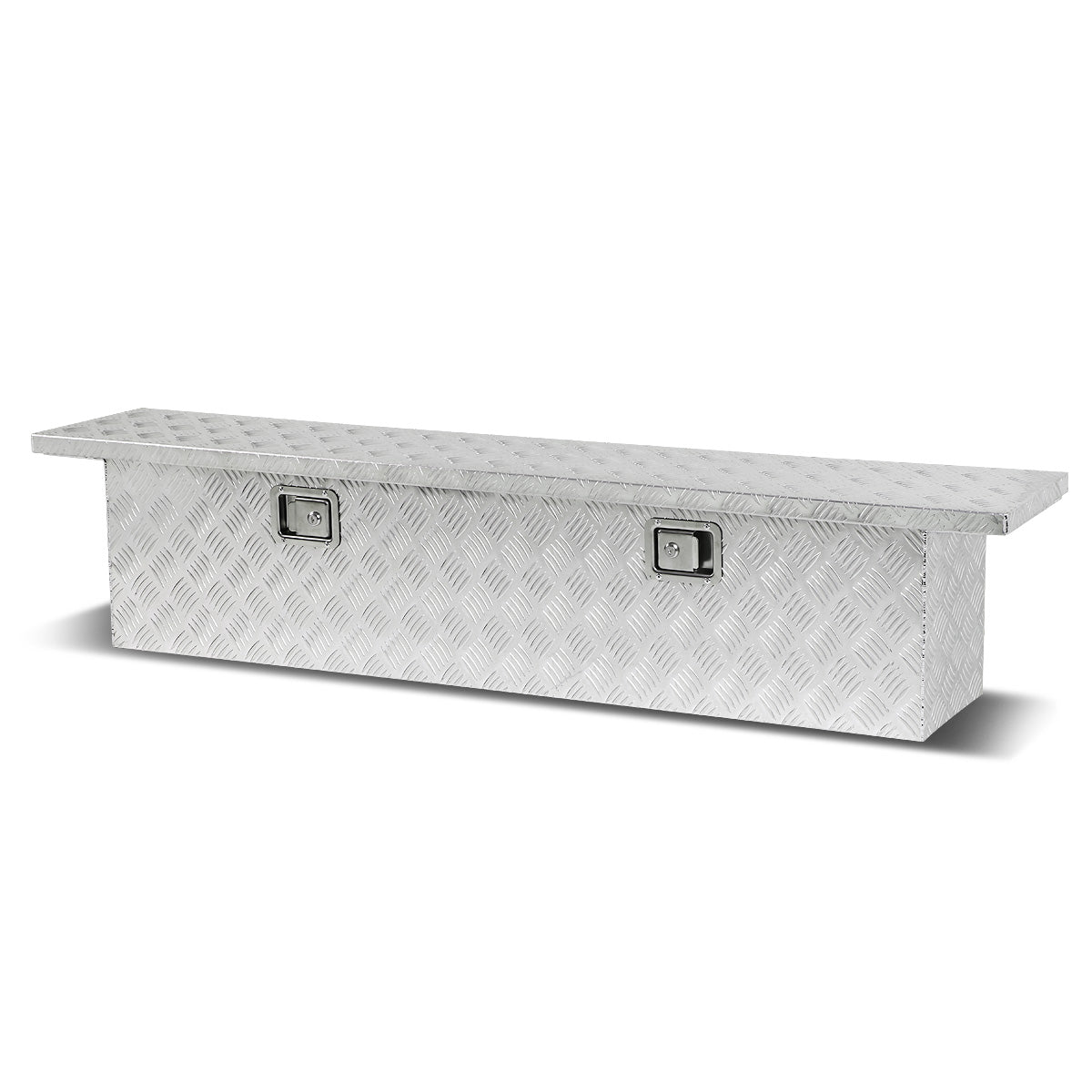 CAJA DE HERRAMIENTAS TRUCK CROSSOVER - W/ LOCK & KEY - ALUMINUM - 63" X 12" X 14" - SILVER