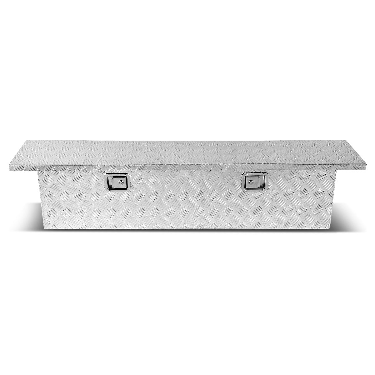 CAJA DE HERRAMIENTAS TRUCK CROSSOVER - W/ LOCK & KEY - ALUMINUM - 63" X 12" X 14" - SILVER