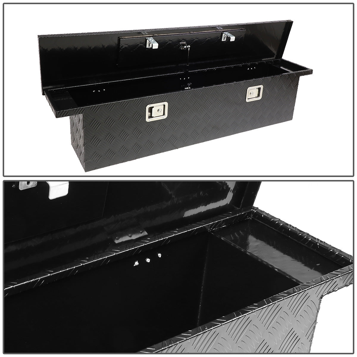 CAJA DE HERRAMIENTAS TRUCK CROSSOVER - W/ LOCK & KEY - ALUMINUM - 63" X 12" X 14" - BLACK
