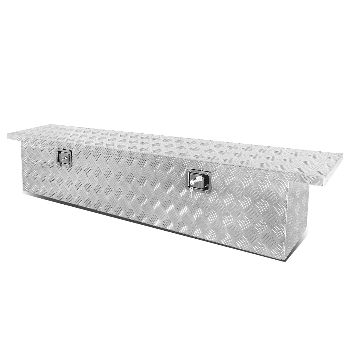 CAJA DE HERRAMIENTAS TRUCK CROSSOVER - W/ LOCK & KEY - ALUMINUM - 69" X 12" X 14" - SILVER