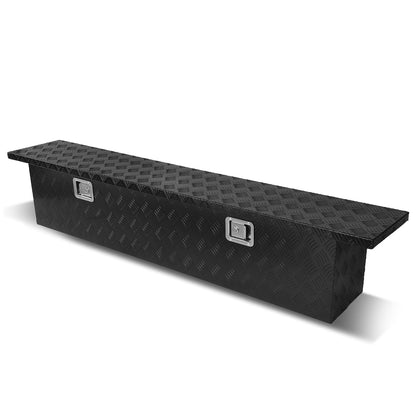 CAJA DE HERRAMIENTAS TRUCK CROSSOVER - W/ LOCK & KEY - ALUMINUM - 69" X 12" X 14" - BLACK