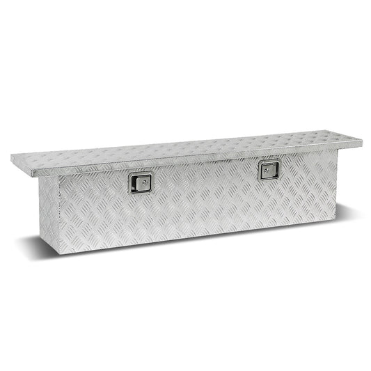 CAJA DE HERRAMIENTAS TRUCK CROSSOVER - W/ LOCK & KEY - ALUMINUM - 69" X 12" X 15.5" - SILVER