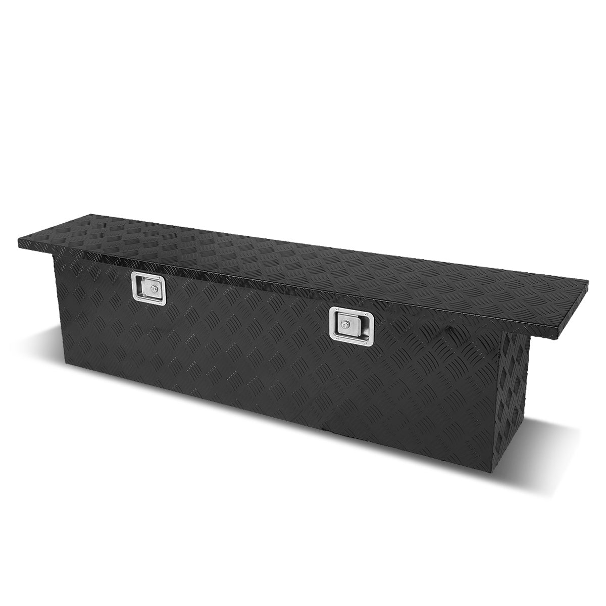 CAJA DE HERRAMIENTAS TRUCK CROSSOVER - W/ LOCK & KEY - ALUMINUM - 69" X 12" X 15.5" - BLACK