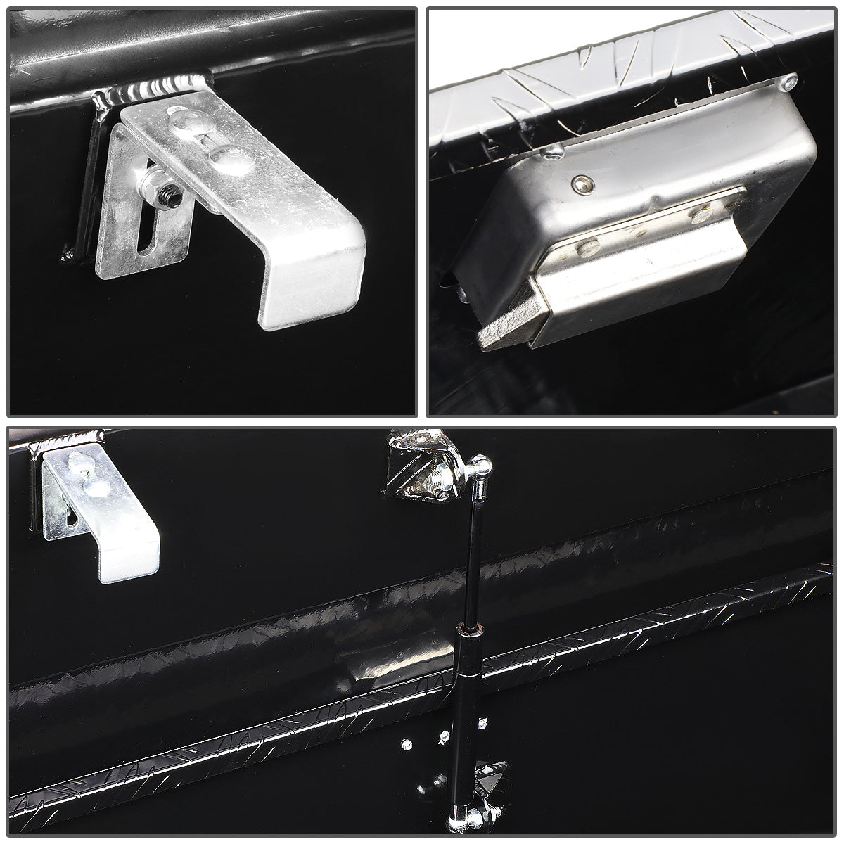 CAJA DE HERRAMIENTAS TRUCK CROSSOVER - W/ LOCK & KEY - ALUMINUM - 69" X 12" X 15.5" - BLACK