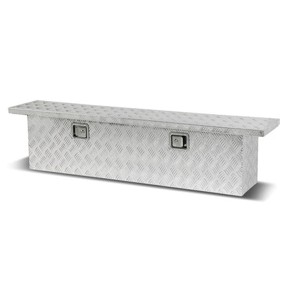 CAJA DE HERRAMIENTAS TRUCK CROSSOVER - W/ LOCK & KEY - ALUMINUM - 63" X 12" X 16" - SILVER