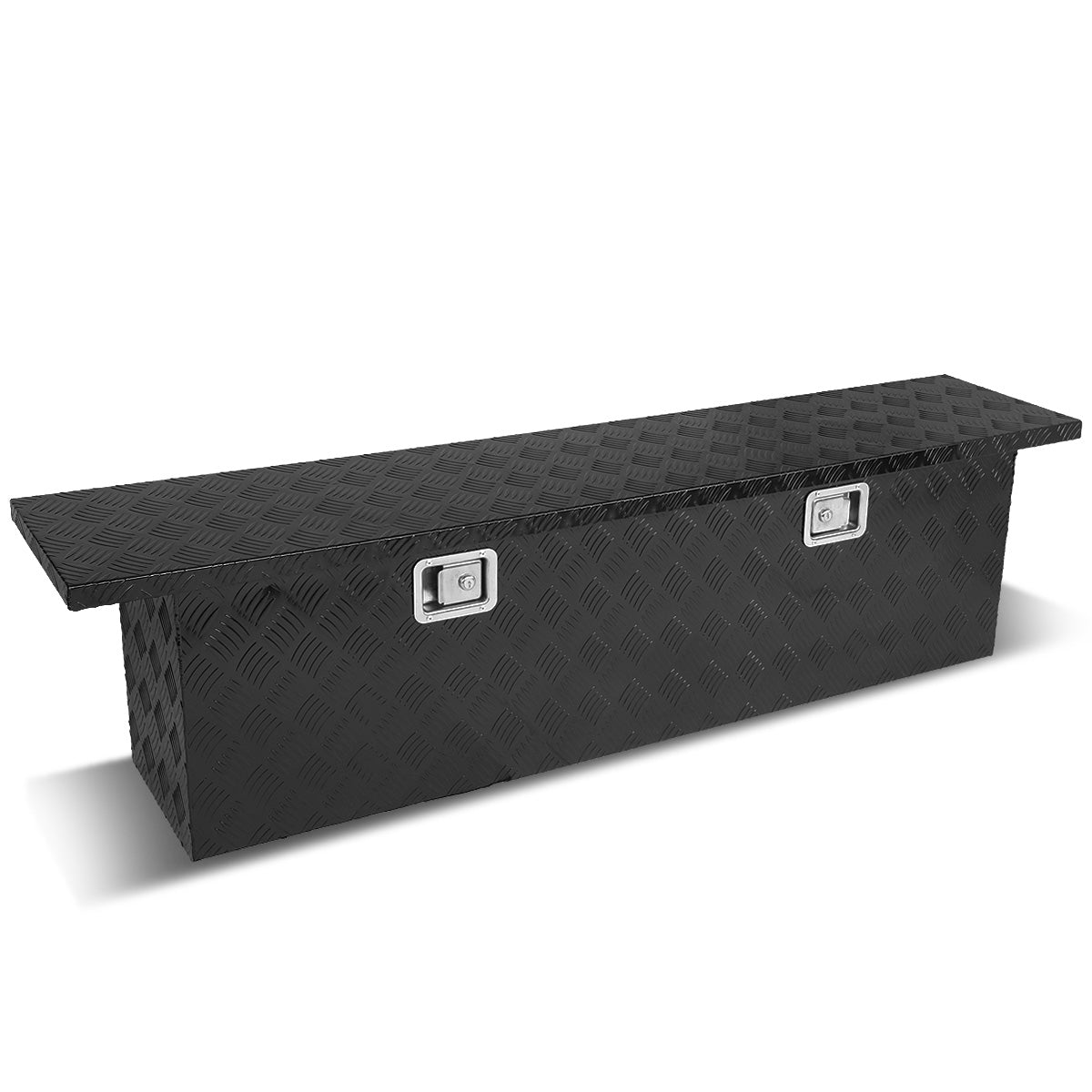 CAJA DE HERRAMIENTAS TRUCK CROSSOVER - W/ LOCK & KEY - ALUMINUM - 63" X 12" X 16" - BLACK