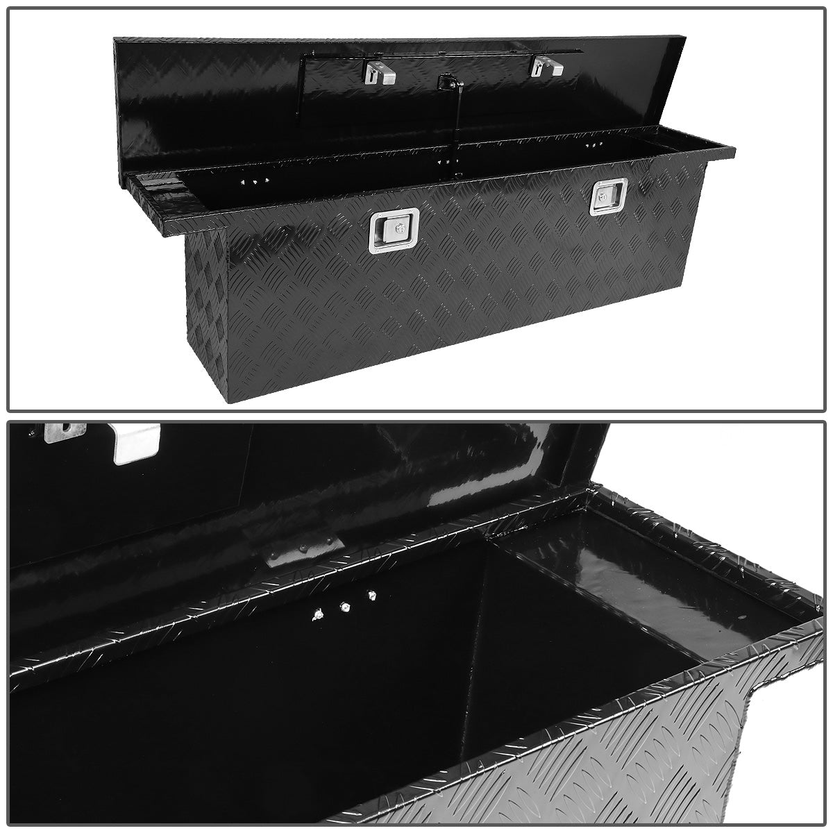 CAJA DE HERRAMIENTAS TRUCK CROSSOVER - W/ LOCK & KEY - ALUMINUM - 63" X 12" X 16" - BLACK