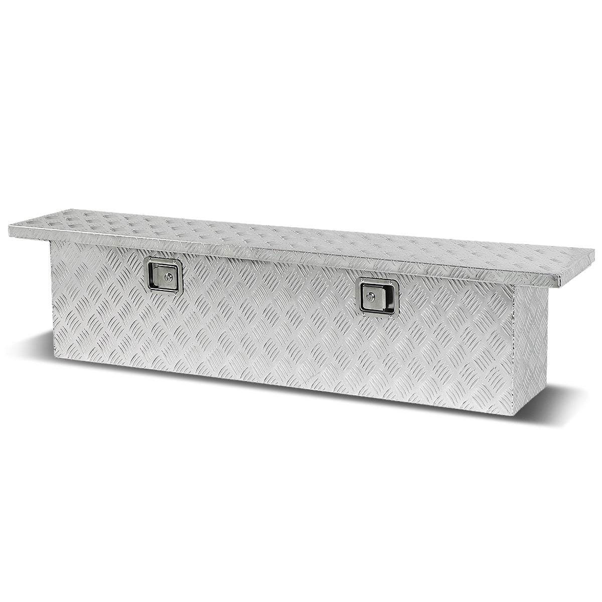 CAJA DE HERRAMIENTAS TRUCK CROSSOVER - W/ LOCK & KEY - ALUMINUM - 69" X 12" X 16" - SILVER