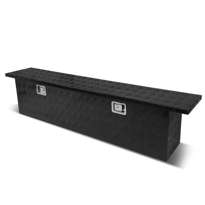 CAJA DE HERRAMIENTAS TRUCK CROSSOVER - W/ LOCK & KEY - ALUMINUM - 69" X 12" X 16" - BLACK