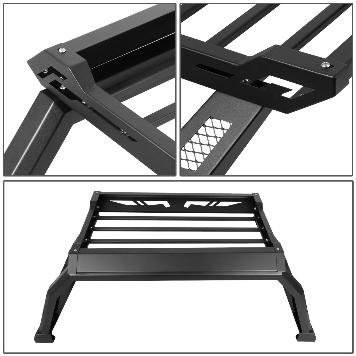 PORTAEQUIPAJE ROLL BAR ROLL BAR + CARGO BOX - 09-18 DODGE RAM 1500 / 10-18 DODGE RAM 2500, 3500 - FITS STYLESIDE, FLEETSIDE MODELS ONLY - DOES NOT FIT STEPSIDE, FLARESIDE MODELS - BLACK