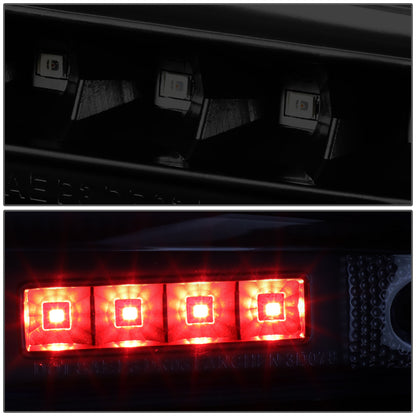 LUZ DE FRENO 03-06 DODGE RAM 2500 3500 - FITS MODELS WITH OEM TAIL GATE LAMP - 3D - LED - BLACK / SMOKE
