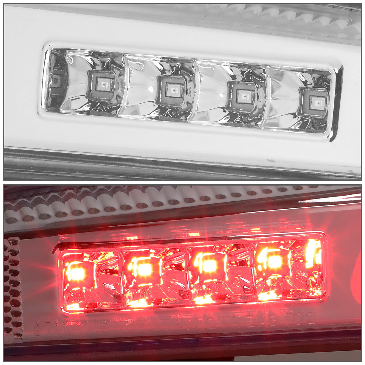 LUZ DE FRENO 03-06 DODGE RAM 2500, 3500 - FITS MODELS WITH OEM TAIL GATE LAMP - 3D - LED - CHROME