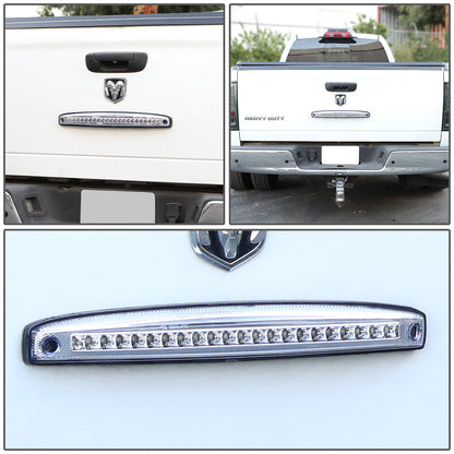 LUZ DE FRENO 03-06 DODGE RAM 2500, 3500 - FITS MODELS WITH OEM TAIL GATE LAMP - LED - SEQUENTIAL CHASING - CHROME