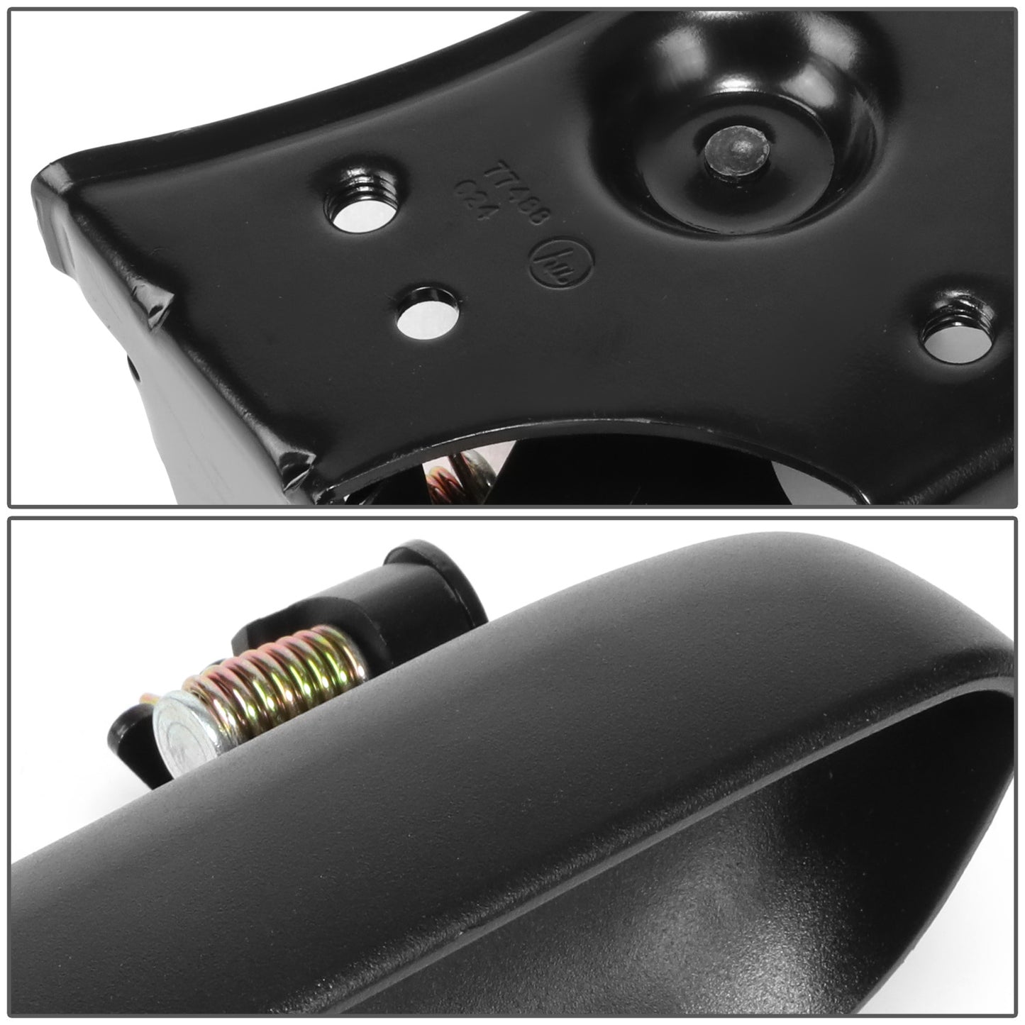 MANIJA DOOR HANDLE COVERS - 99-07 SILVERADO SIERRA 1500-3500 - ABS PLASTIC / STAINLESS STEEL - TEXTURED BLACK