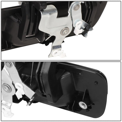 MANIJA DOOR HANDLE COVERS - CHEVY COLORADO 04-12/GMC CANYON 04-12 - ABS PLASTIC / STAINLESS STEEL - SMOOTH BLACK