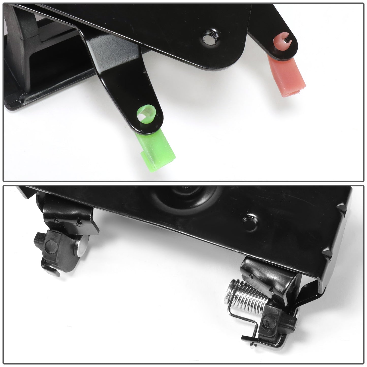 MANIJA DOOR HANDLE COVERS - DODGE RAM 1500 PICKUP 94-01/DODGE RAM 2500 PICKUP 94-02/DODGE RAM 3500 PICKUP 94-02 - ABS PLASTIC / STAINLESS STEEL - SMOOTH BLACK