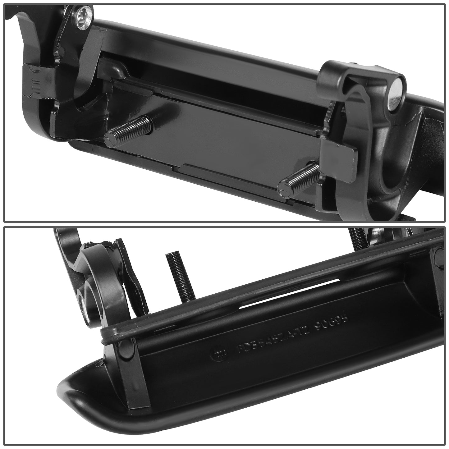 MANIJA DOOR HANDLE COVERS - 98-11 FORD RANGER - ZINC METAL - SMOOTH BLACK