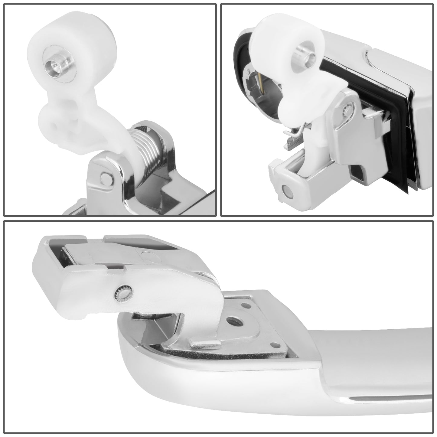 MANIJA DOOR HANDLE COVERS - HONDA CR-V 02-06 - W/ KEYHOLE - STEEL / PLASTIC - CHROME