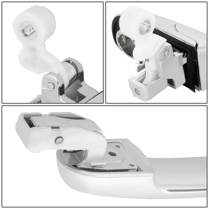 MANIJA DOOR HANDLE COVERS - HONDA CR-V 02-06 - W/ KEYHOLE - STEEL / PLASTIC - CHROME