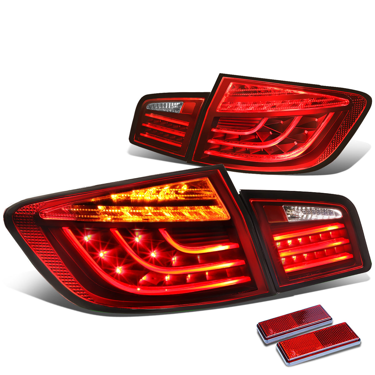 FAROS TRASEROS 11-13 BMW 528I , 528I XDRIVE , 535I , 535I XDRIVE , 550I , 550I XDRIVE / 12-13 BMW 530I , M5 - 3D - LED - RED / CLEAR