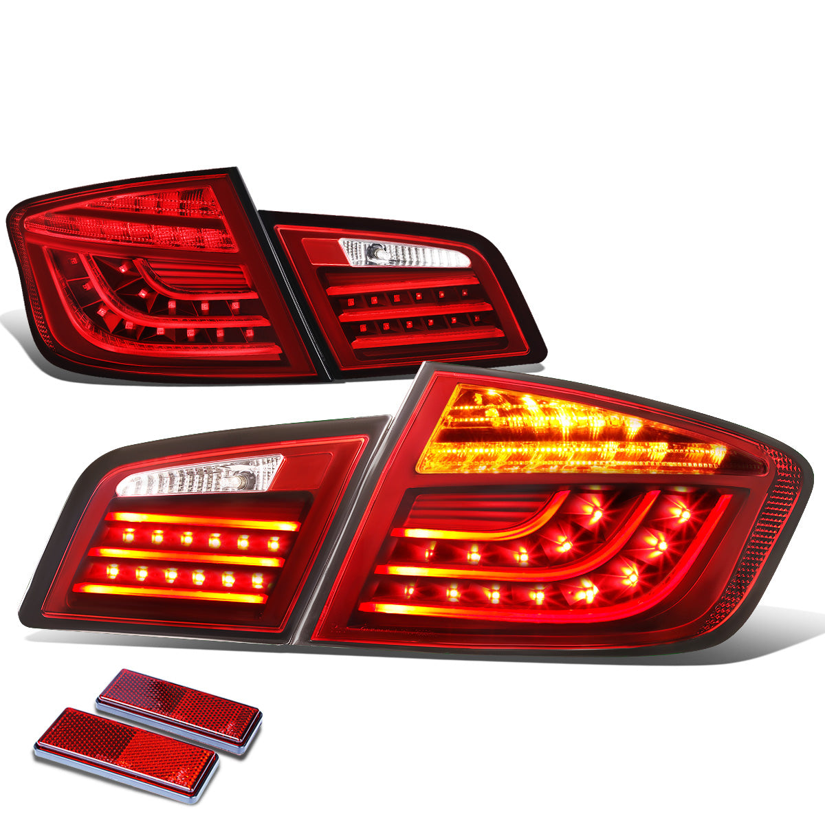 FAROS TRASEROS 11-13 BMW 528I , 528I XDRIVE , 535I , 535I XDRIVE , 550I , 550I XDRIVE / 12-13 BMW 530I , M5 - 3D - LED - RED / CLEAR