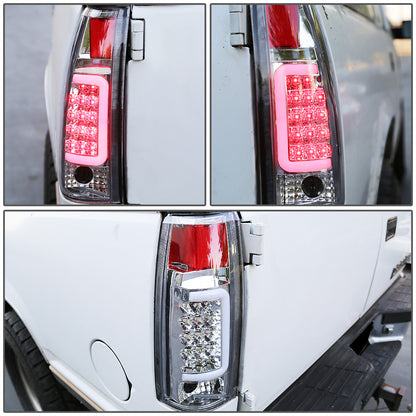 FAROS TRASEROS 88-99 CHEVY C1500 , K1500 / 88-00 CHEVY C2500 , K2500 , K3500 / 88-01 CHEVY C3500 / 92-99 CHEVY SUBURBAN C1500 , 2500 , K1500 , K2500 / 92-94 CHEVY BLAZER / 95-99 CHEVY TAHOE , 99-00 CADILLAC ESCALADE / 200 CHEVY TAHOE - 3D - U-HALO LED -