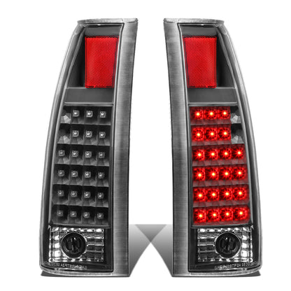 FAROS TRASEROS 89-90 CHEVY C1500 , C2500 , C3500 / 1990 CHEVY K1500 , K2500 , K3500 , GMC C1500 , C2500 , C3500 - LED - BLACK / CLEAR