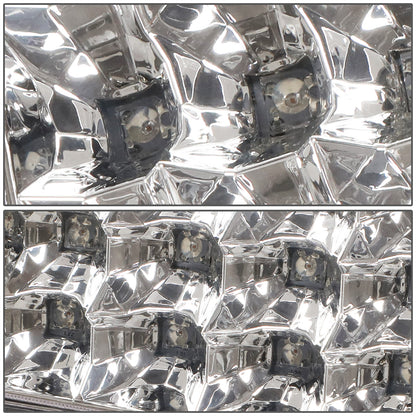 FAROS TRASEROS 89-90 CHEVY C1500 , C2500 , C3500 / 1990 CHEVY K1500 , K2500 , K3500 , GMC C1500 , C2500 , C3500 - LED - CHROME / CLEAR