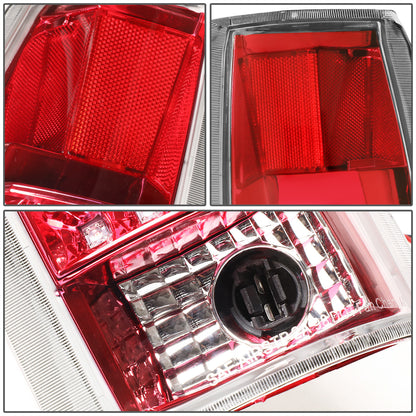 FAROS TRASEROS 89-90 CHEVY C1500 , C2500 , C3500 / 1990 CHEVY K1500 , K2500 , K3500 , GMC C1500 , C2500 , C3500 - LED - CHROME / RED