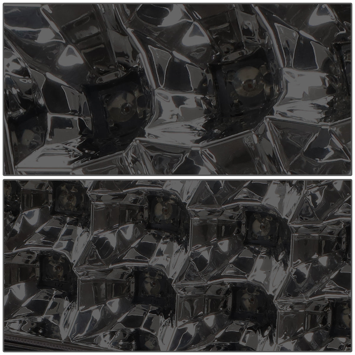 FAROS TRASEROS 89-90 CHEVY C1500 , C2500 , C3500 / 1990 CHEVY K1500 , K2500 , K3500 , GMC C1500 , C2500 , C3500 - LED - CHROME / SMOKE