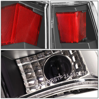 FAROS TRASEROS 88-99 CHEVY C1500 , K1500 / 88-00 CHEVY C2500 , K2500 , K3500 / 88-01 CHEVY C3500 / 92-99 CHEVY SUBURBAN C1500 , 2500 , K1500 , K2500 / 92-94 CHEVY BLAZER / 95-99 CHEVY TAHOE , 99-00 CADILLAC ESCALADE / 200 CHEVY TAHOE - RED C-BAR - 3D LED