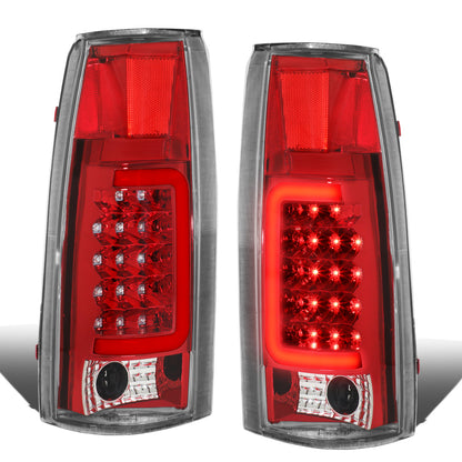 FAROS TRASEROS 88-99 CHEVY C1500 , K1500 / 88-00 CHEVY C2500 , K2500 , K3500 / 88-01 CHEVY C3500 / 92-99 CHEVY SUBURBAN C1500 , 2500 , K1500 , K2500 / 92-94 CHEVY BLAZER / 95-99 CHEVY TAHOE , 99-00 CADILLAC ESCALADE / 200 CHEVY TAHOE - RED C-BAR - 3D LED