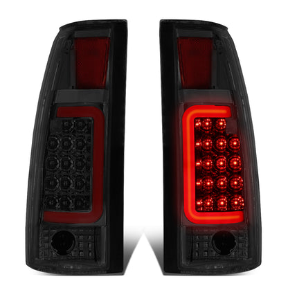 FAROS TRASEROS 88-99 CHEVY C1500 , K1500 / 88-00 CHEVY C2500 , K2500 , K3500 / 88-01 CHEVY C3500 / 92-99 CHEVY SUBURBAN C1500 , 2500 , K1500 , K2500 / 92-94 CHEVY BLAZER / 95-99 CHEVY TAHOE , 99-00 CADILLAC ESCALADE / 200 CHEVY TAHOE - RED C-BAR - 3D LED