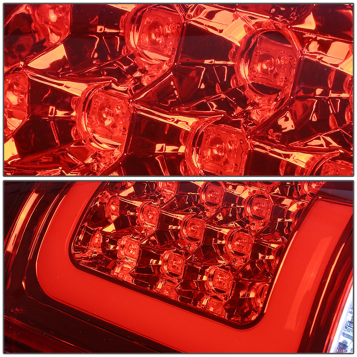 FAROS TRASEROS 03-06 CHEVY SILVERADO 1500 , 2500 , 3500 , HD MODELS , GMC SIERRA 1500 , 2500 , 3500 , HD MODELS / 2007 CHEVY SILVERADO , GMC SIERRA CLASSIC MODELS - C-BAR - 3D - U-HALO LED - FITS FLEETSIDE MODELS ONLY , DOES NOT FIT DUALLY MODELS - CHROME