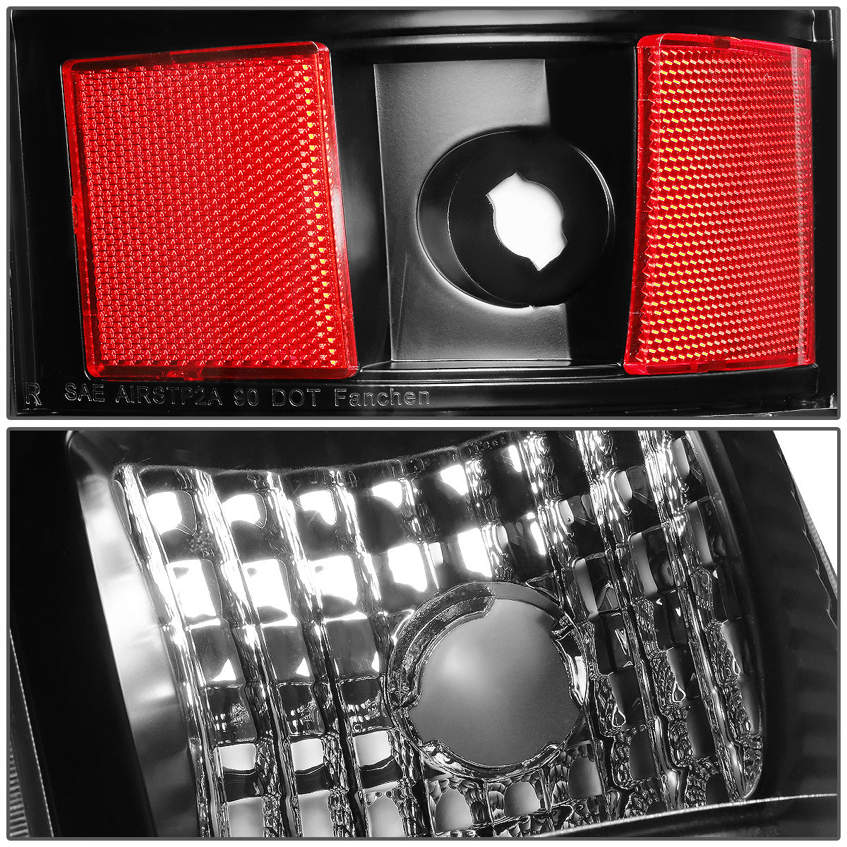 FAROS TRASEROS 03-06 CHEVY SILVERADO 1500 , 2500 , 3500 , HD MODELS , GMC SIERRA 1500 , 2500 , 3500 , HD MODELS / 2007 CHEVY SILVERADO , GMC SIERRA CLASSIC MODELS - LED - FITS FLEETSIDE MODELS ONLY , DOES NOT FIT DUALLY MODELS - BLACK / CLEAR