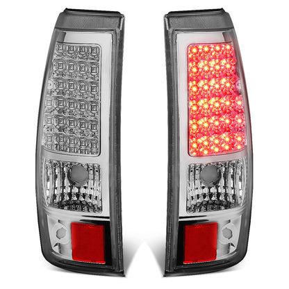 FAROS TRASEROS 03-06 CHEVY SILVERADO 1500 , 2500 , 3500 , HD MODELS , GMC SIERRA 1500 , 2500 , 3500 , HD MODELS / 2007 CHEVY SILVERADO , GMC SIERRA CLASSIC MODELS - LED - FITS FLEETSIDE MODELS ONLY , DOES NOT FIT DUALLY MODELS - CHROME / CLEAR