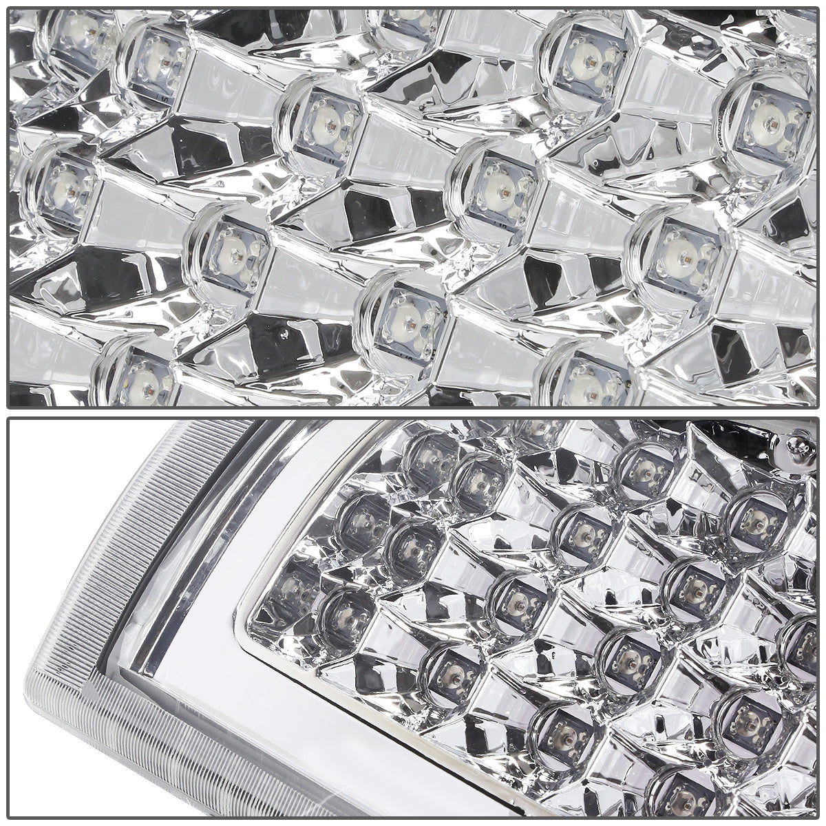 FAROS TRASEROS 03-06 CHEVY SILVERADO 1500 , 2500 , 3500 , HD MODELS , GMC SIERRA 1500 , 2500 , 3500 , HD MODELS / 2007 CHEVY SILVERADO , GMC SIERRA CLASSIC MODELS - LED - FITS FLEETSIDE MODELS ONLY , DOES NOT FIT DUALLY MODELS - CHROME / CLEAR