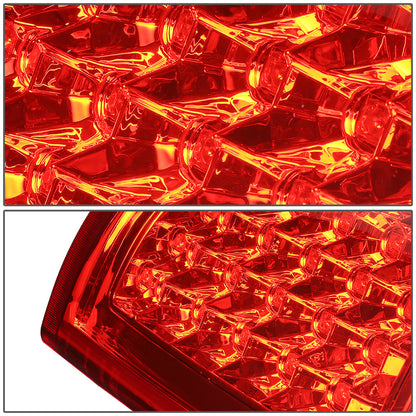 FAROS TRASEROS 03-06 CHEVY SILVERADO 1500 , 2500 , 3500 , HD MODELS , GMC SIERRA 1500 , 2500 , 3500 , HD MODELS / 2007 CHEVY SILVERADO , GMC SIERRA CLASSIC MODELS - LED - FITS FLEETSIDE MODELS ONLY , DOES NOT FIT DUALLY MODELS - CHROME / RED