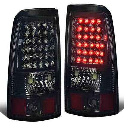 FAROS TRASEROS 03-06 CHEVY SILVERADO 1500 , 2500 , 3500 , HD MODELS , GMC SIERRA 1500 , 2500 , 3500 , HD MODELS / 2007 CHEVY SILVERADO , GMC SIERRA CLASSIC MODELS - LED - FITS FLEETSIDE MODELS ONLY , DOES NOT FIT DUALLY MODELS - CHROME / SMOKE