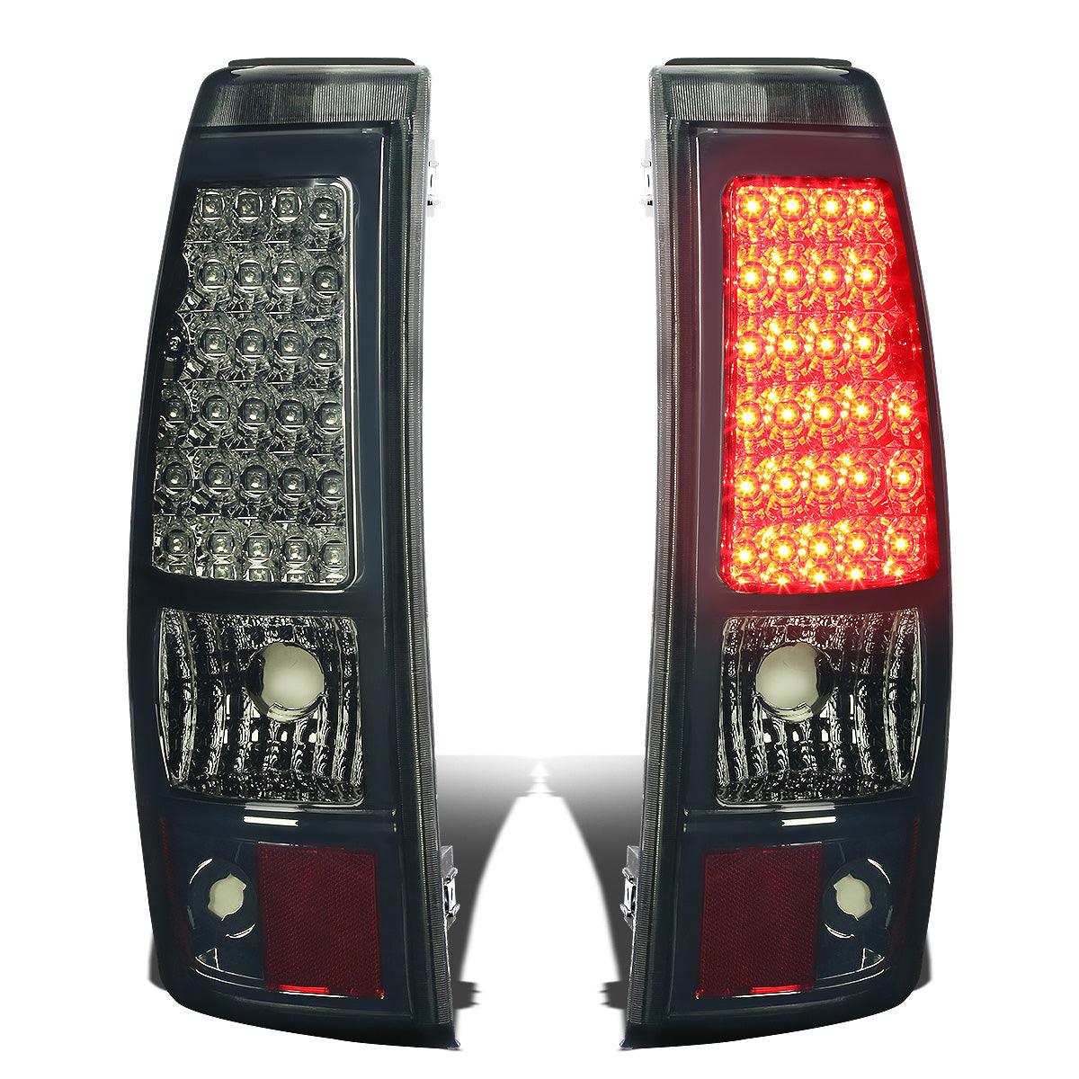 FAROS TRASEROS 03-06 CHEVY SILVERADO 1500 , 2500 , 3500 , HD MODELS , GMC SIERRA 1500 , 2500 , 3500 , HD MODELS / 2007 CHEVY SILVERADO , GMC SIERRA CLASSIC MODELS - LED - FITS FLEETSIDE MODELS ONLY , DOES NOT FIT DUALLY MODELS - CHROME / SMOKE