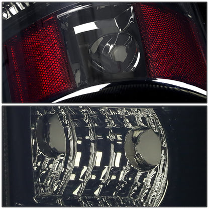 FAROS TRASEROS 03-06 CHEVY SILVERADO 1500 , 2500 , 3500 , HD MODELS , GMC SIERRA 1500 , 2500 , 3500 , HD MODELS / 2007 CHEVY SILVERADO , GMC SIERRA CLASSIC MODELS - LED - FITS FLEETSIDE MODELS ONLY , DOES NOT FIT DUALLY MODELS - CHROME / SMOKE