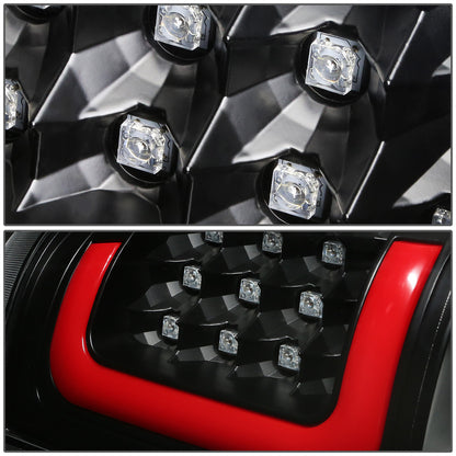 FAROS TRASEROS 03-06 CHEVY SILVERADO 1500 , 2500 , 3500 , HD MODELS , GMC SIERRA 1500 , 2500 , 3500 , HD MODELS / 2007 CHEVY SILVERADO , GMC SIERRA CLASSIC MODELS - RED C-BAR - 3D - U-HALO LED - FITS FLEETSIDE MODELS ONLY , DOES NOT FIT DUALLY MODELS -