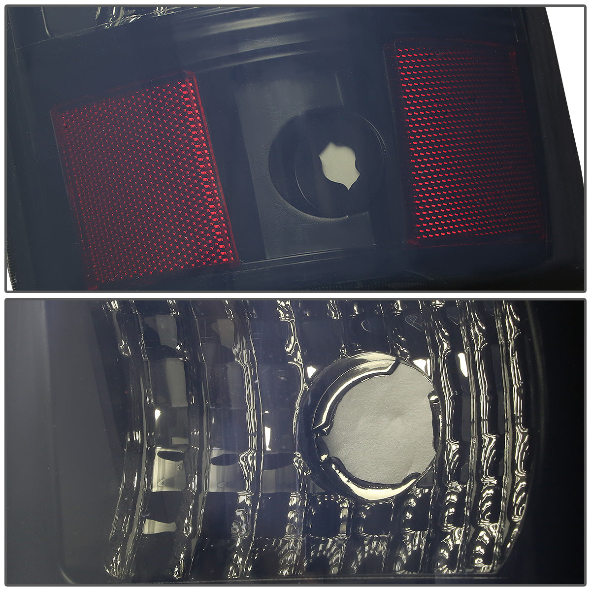 FAROS TRASEROS 03-06 CHEVY SILVERADO 1500 , 2500 , 3500 , HD MODELS , GMC SIERRA 1500 , 2500 , 3500 , HD MODELS / 2007 CHEVY SILVERADO , GMC SIERRA CLASSIC MODELS - RED C-BAR - 3D - U-HALO LED - FITS FLEETSIDE MODELS ONLY , DOES NOT FIT DUALLY MODELS -