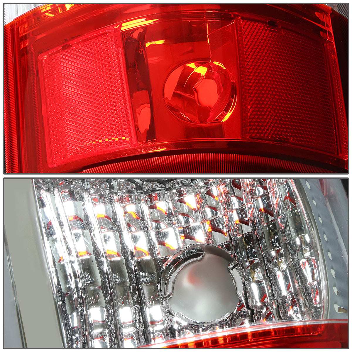 FAROS TRASEROS 03-06 CHEVY SILVERADO 1500 , 2500 , 3500 , HD MODELS , GMC SIERRA 1500 , 2500 , 3500 , HD MODELS / 2007 CHEVY SILVERADO , GMC SIERRA CLASSIC MODELS - RED C-BAR - 3D - U-HALO LED - FITS FLEETSIDE MODELS ONLY , DOES NOT FIT DUALLY MODELS -